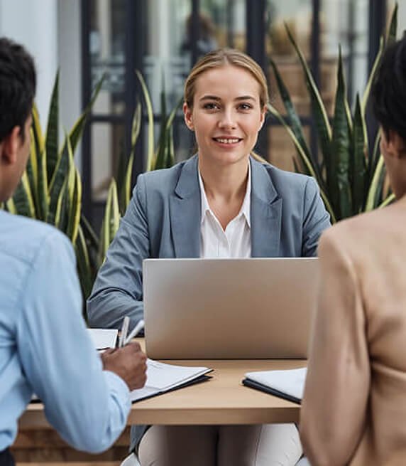 Doctor typing on laptop